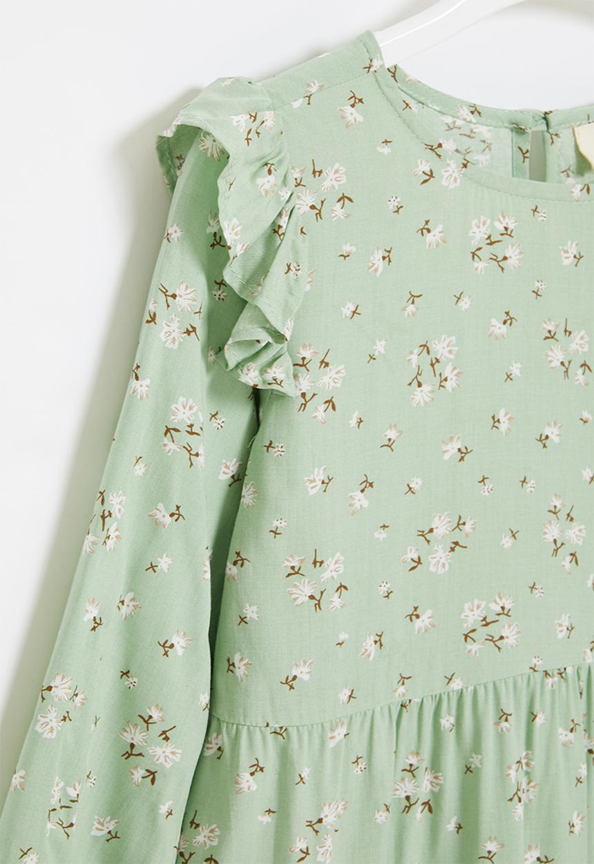 Superbalist Kids - Frill detail tiered dress - sage 
