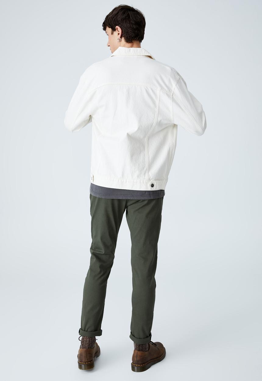 Cotton On - Skinny stretch chino - washed olive