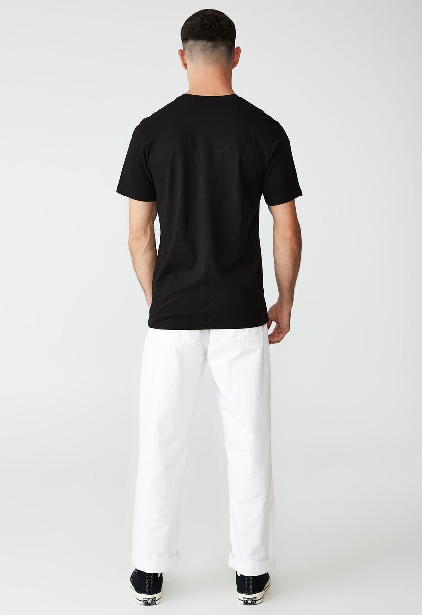 Cotton On - Tbar text T-shirt - black/stockholm sessions