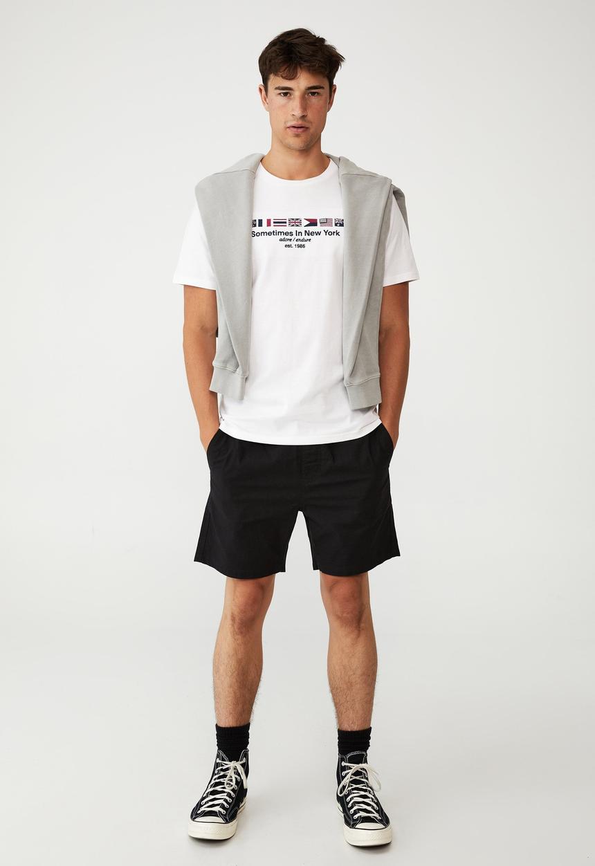 Cotton On - Tbar classic T-shirt - vintage white/sometimes in new york flags