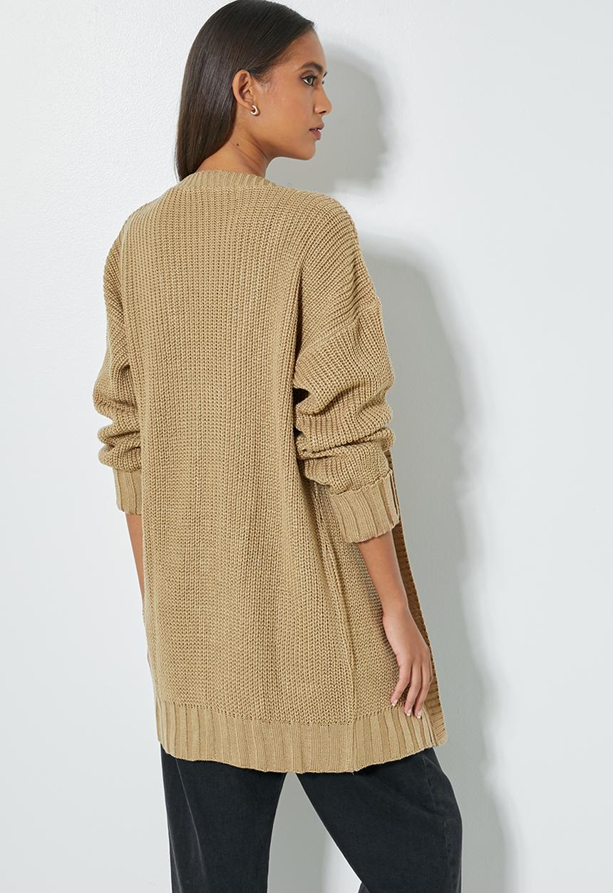 Superbalist - Chunky knit cardi - camel