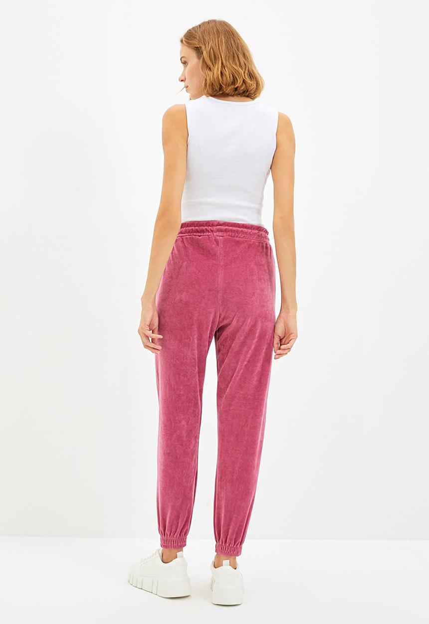 Trendyol - Velvet loose jogger sweatpants - rose