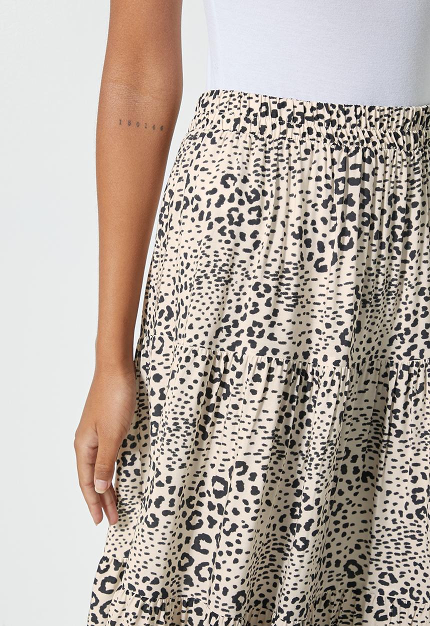 Superbalist - Tiered midi skirt - minimal animal