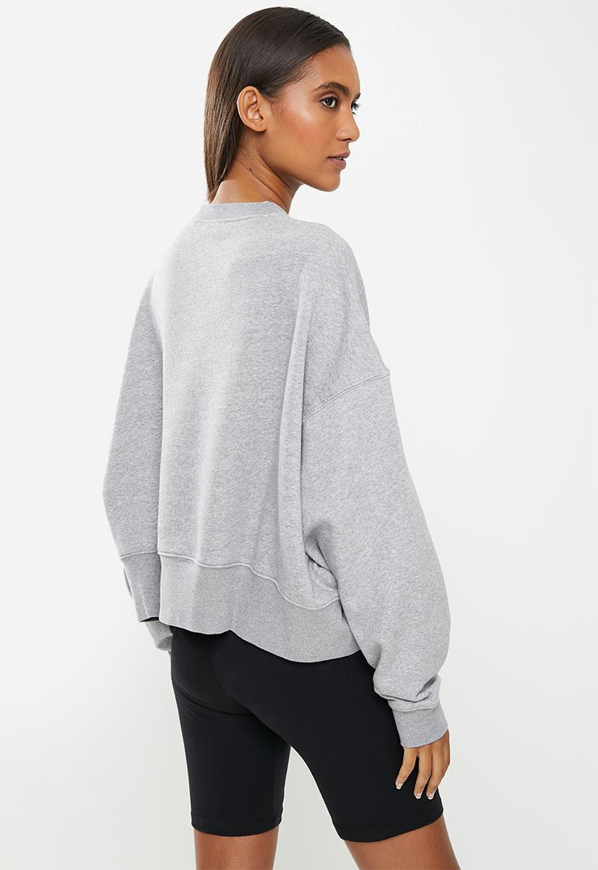 Nike - Nsw essntl clctn flc os crw - grey heather & white