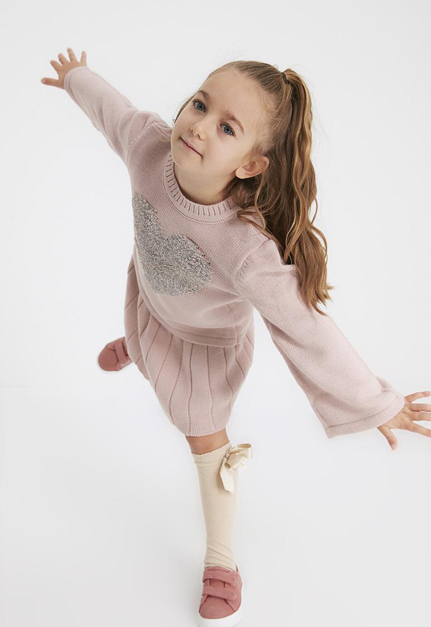 Trendyol - Girls heart jumper - pink