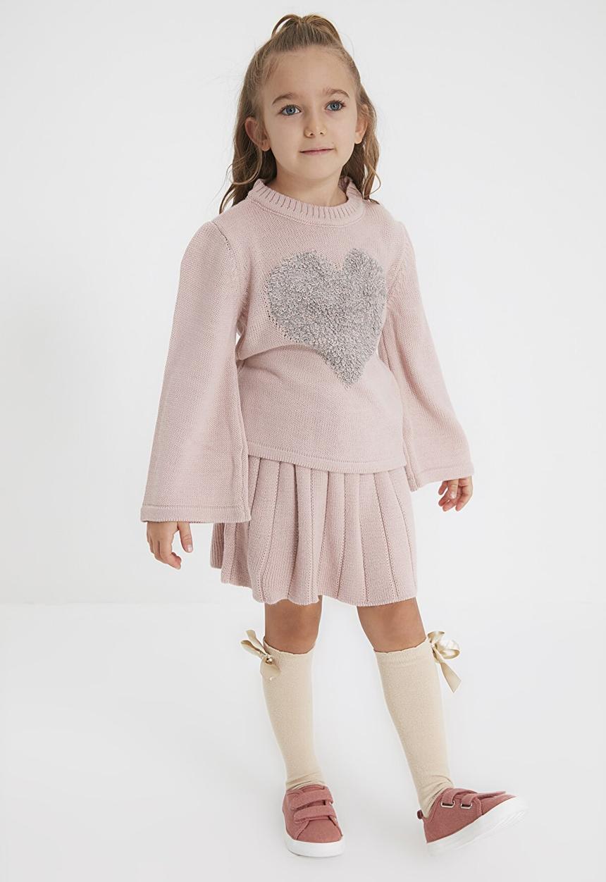 Trendyol - Girls heart jumper - pink