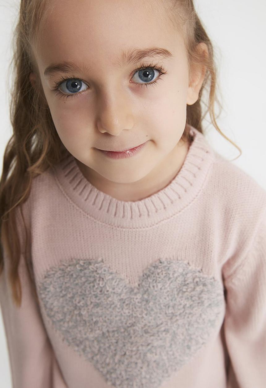 Trendyol - Girls heart jumper - pink