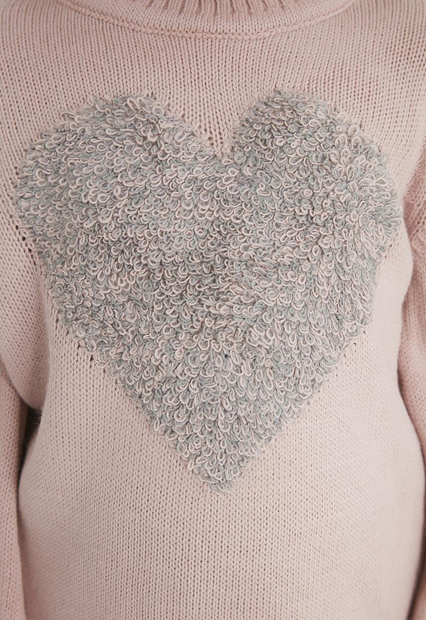 Trendyol - Girls heart jumper - pink