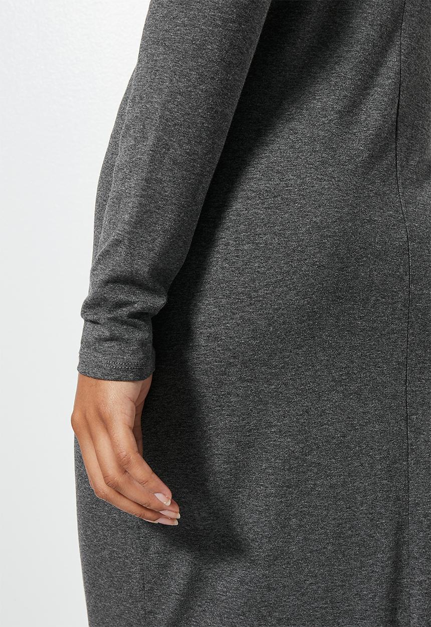 Superbalist - Poloneck dress - charcoal melange