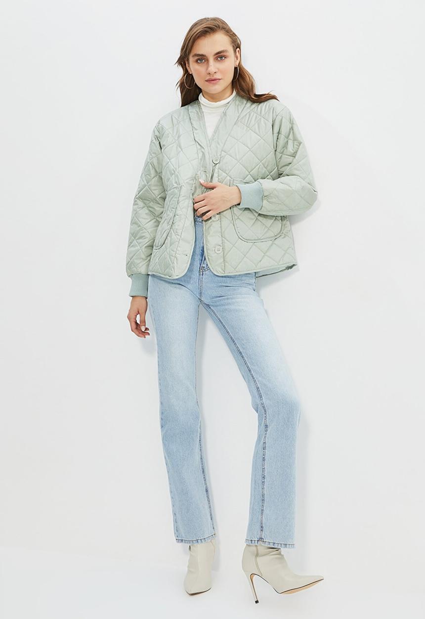 Trendyol - Pocket quilted jacket - mint