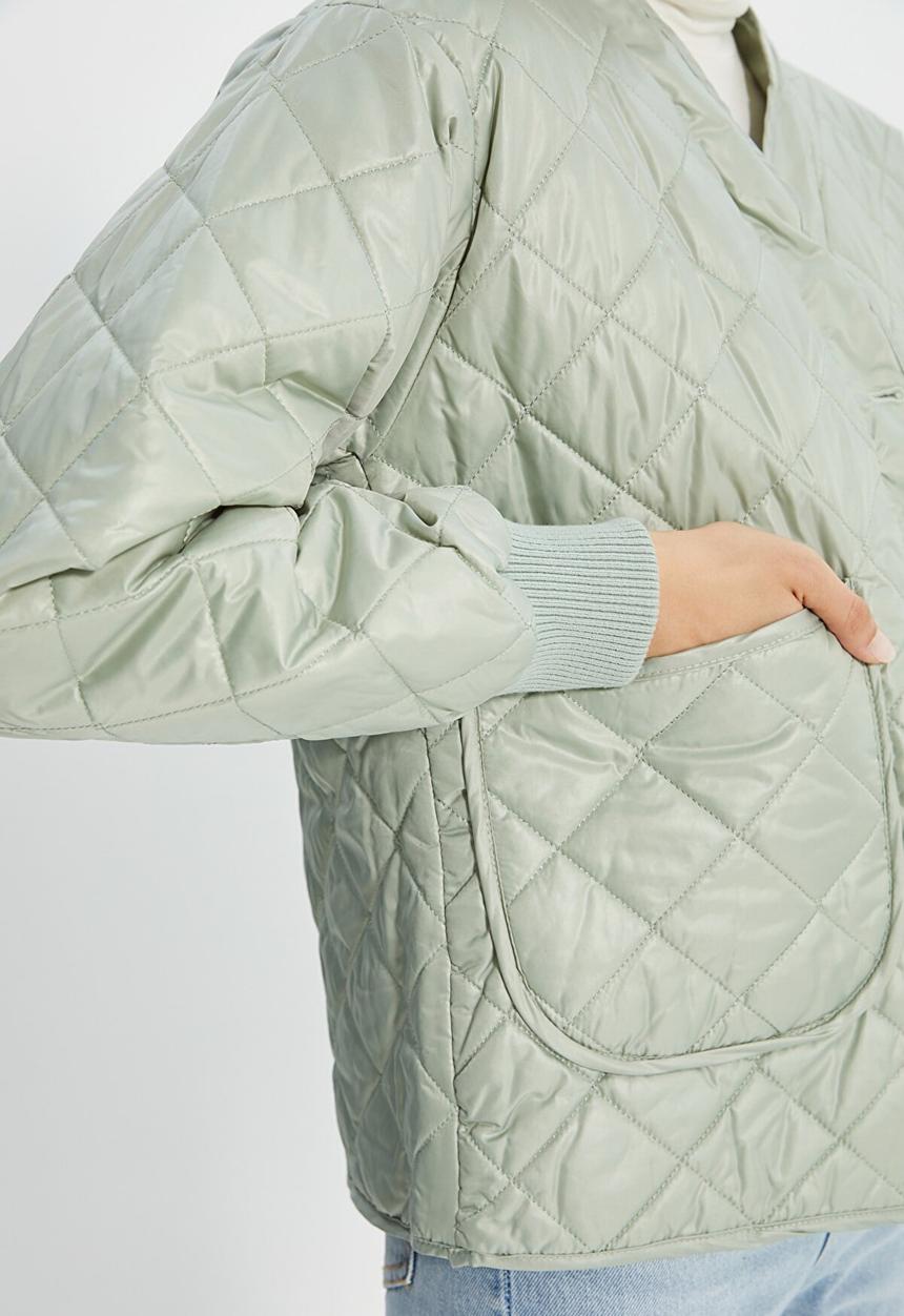 Trendyol - Pocket quilted jacket - mint