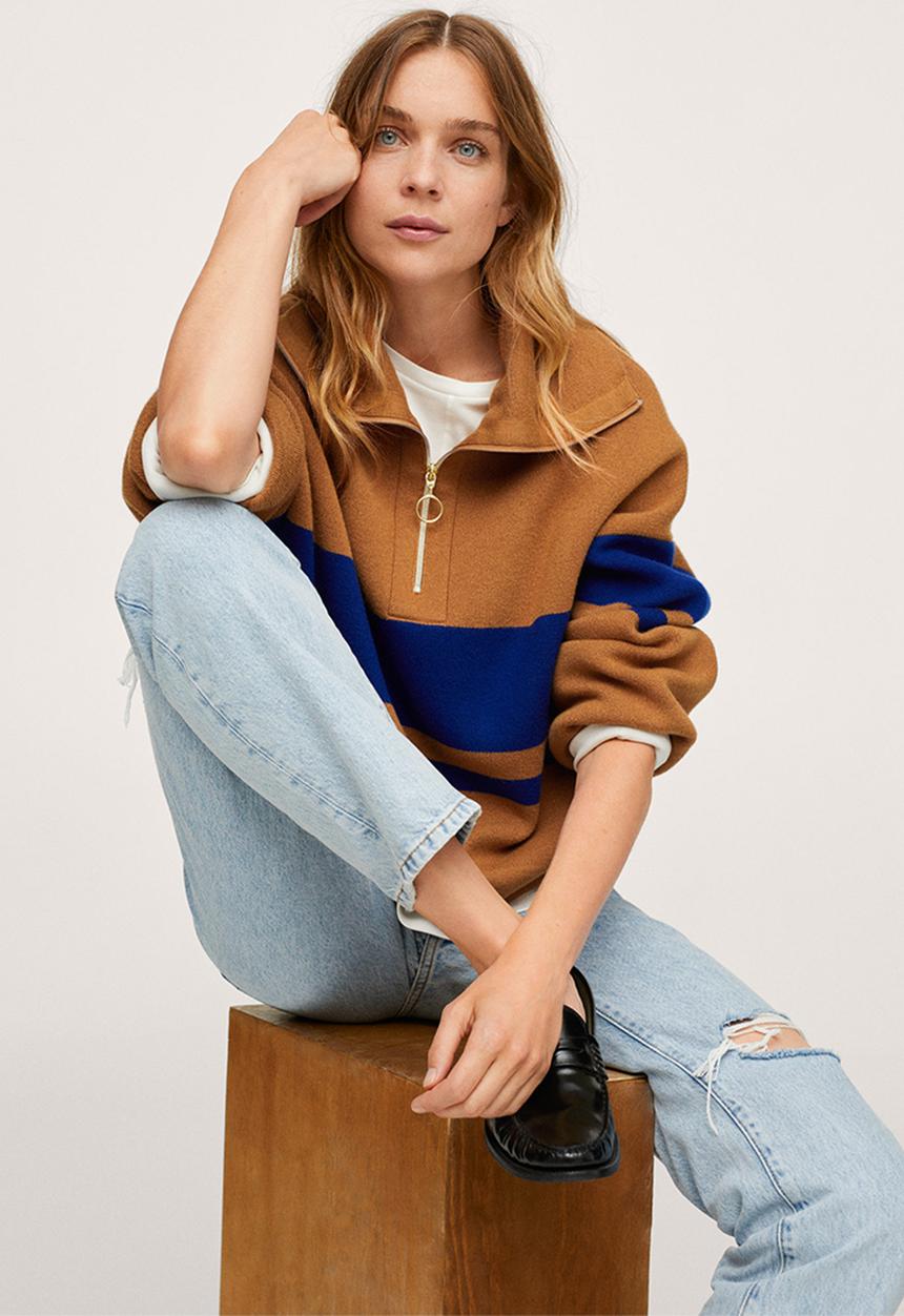 MANGO - Sweater titanic - medium brown