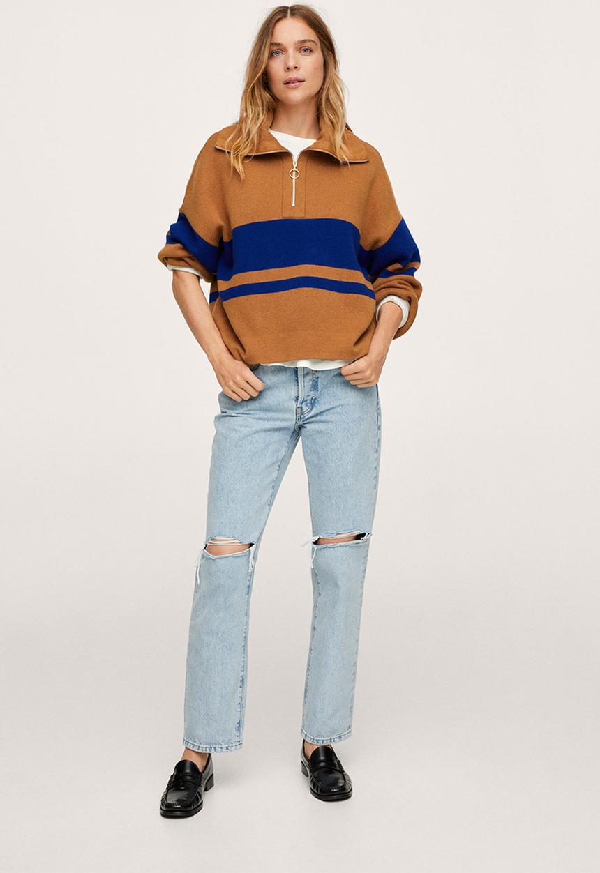 MANGO - Sweater titanic - medium brown
