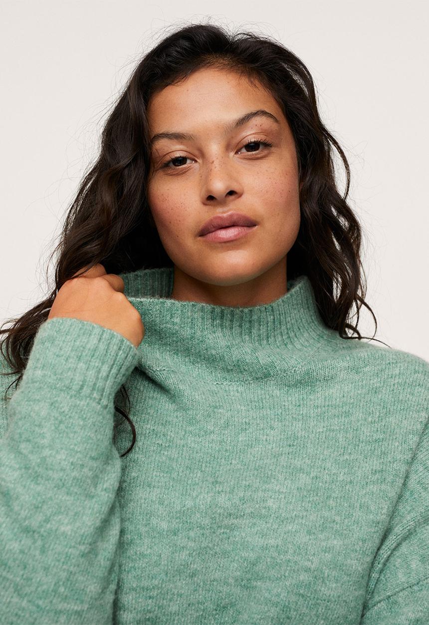 MANGO - Plus sweater nantes - aqua green