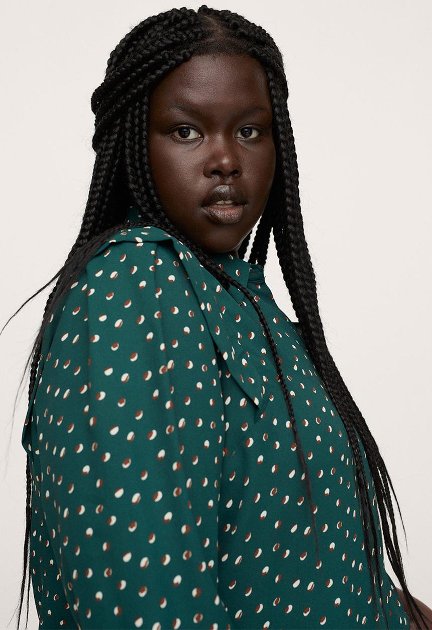 MANGO - Plus blouse cortesan - green