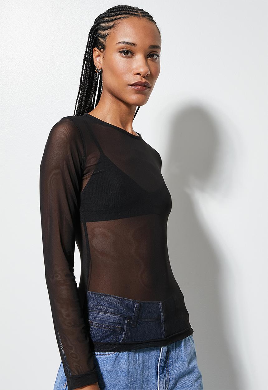 Superbalist - Mesh tee - black