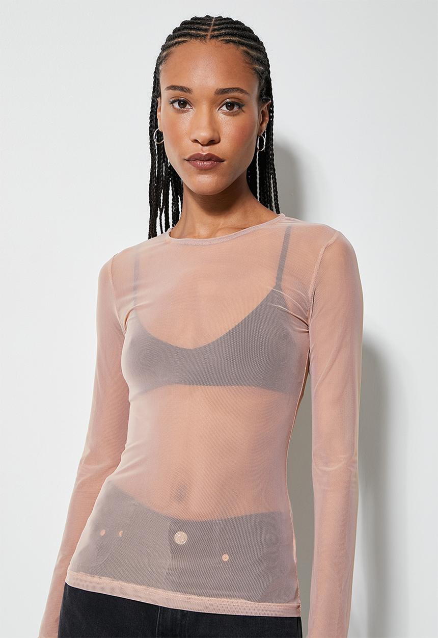 Superbalist - Mesh tee - beige