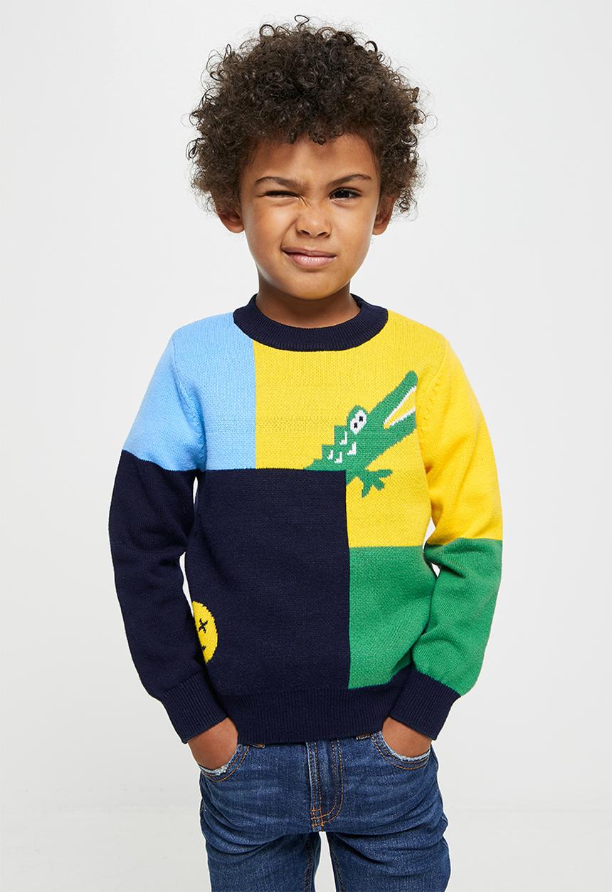 Pop Candy - Boys crocodile sweater - multi