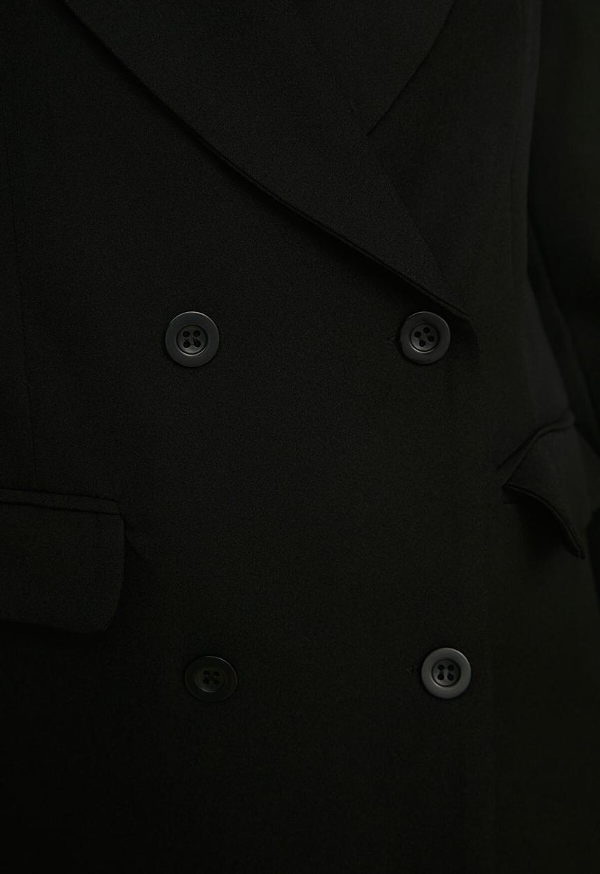 Trendyol - Double buttoned jacket - black