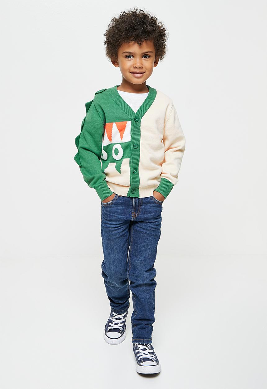 Pop Candy - Boys dino cardigan - green