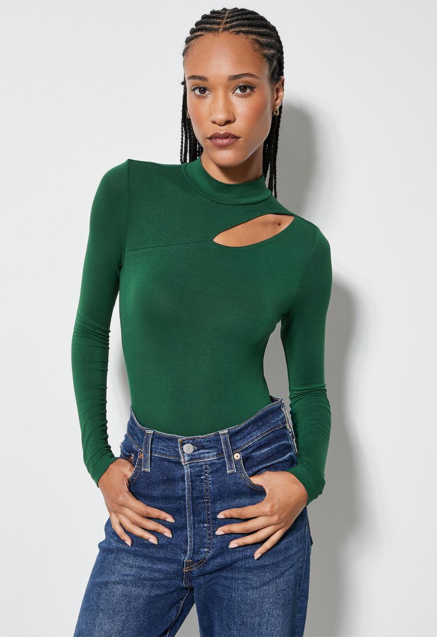 Superbalist - Cutout detail bodysuit - forest green