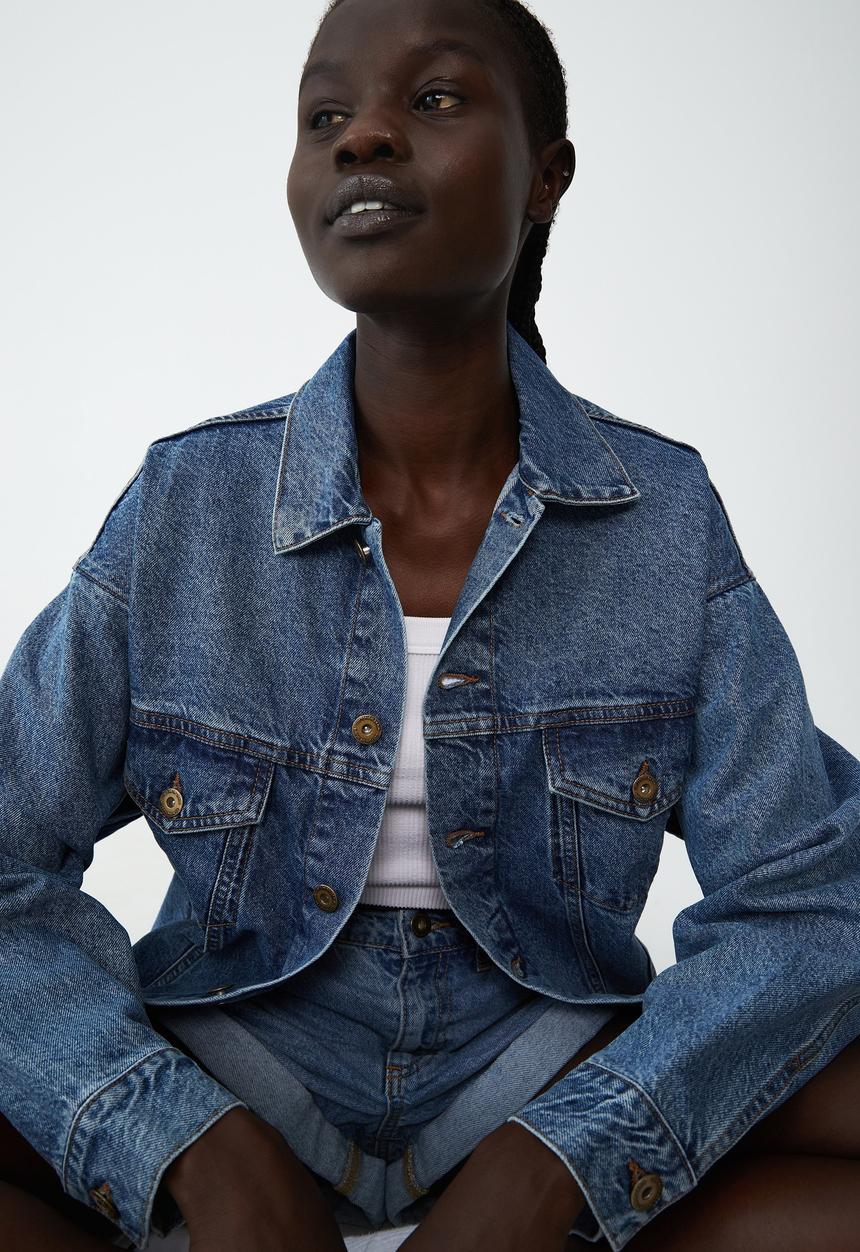Cotton On - The oversized denim jacket - reef blue