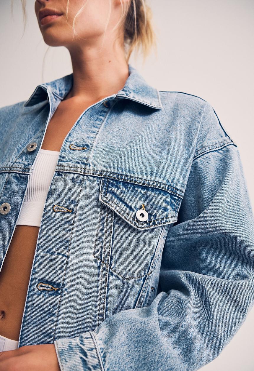 Cotton On - The oversized denim jacket - byron blue