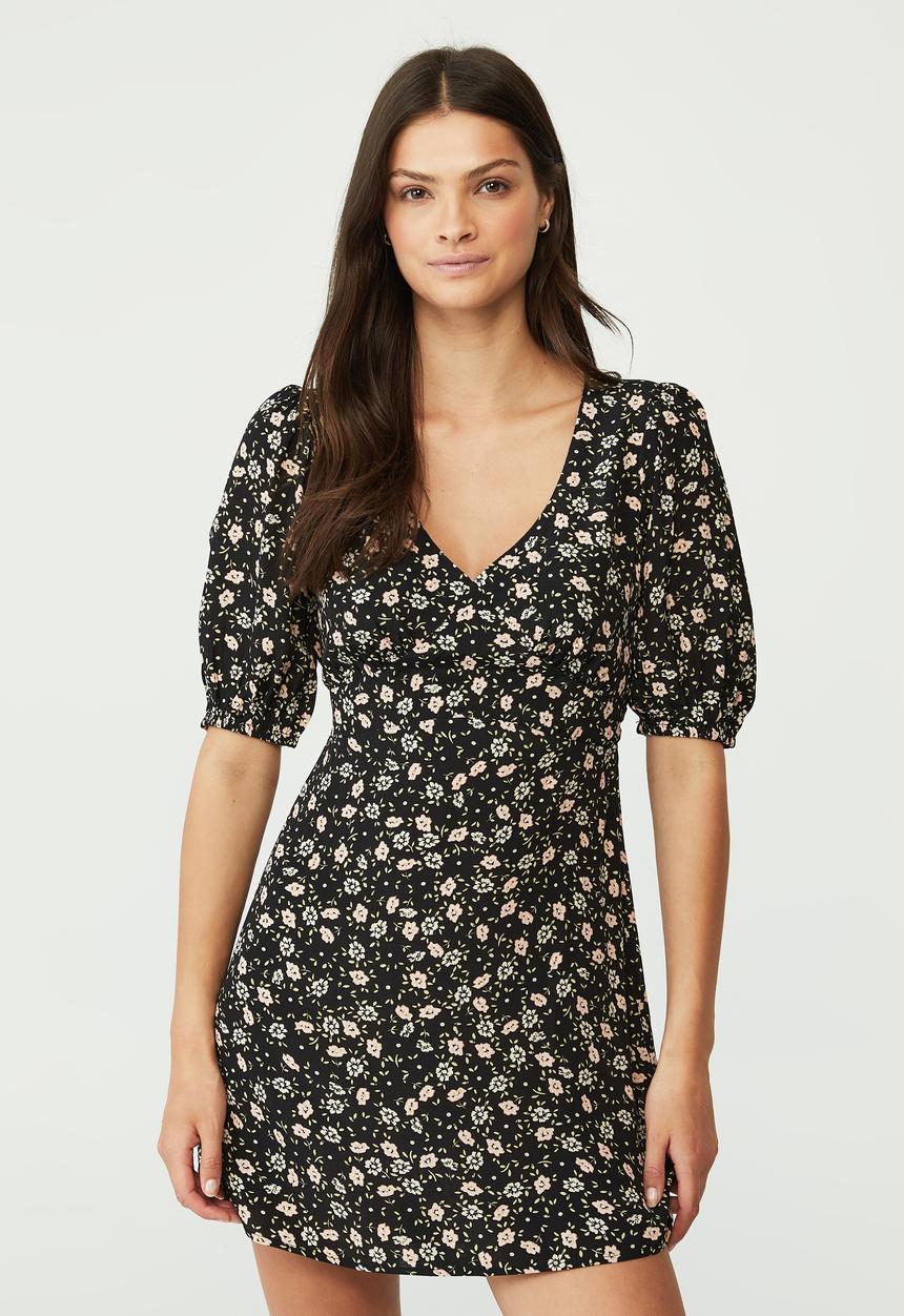 Cotton On - Bella mini dress - mya floral black