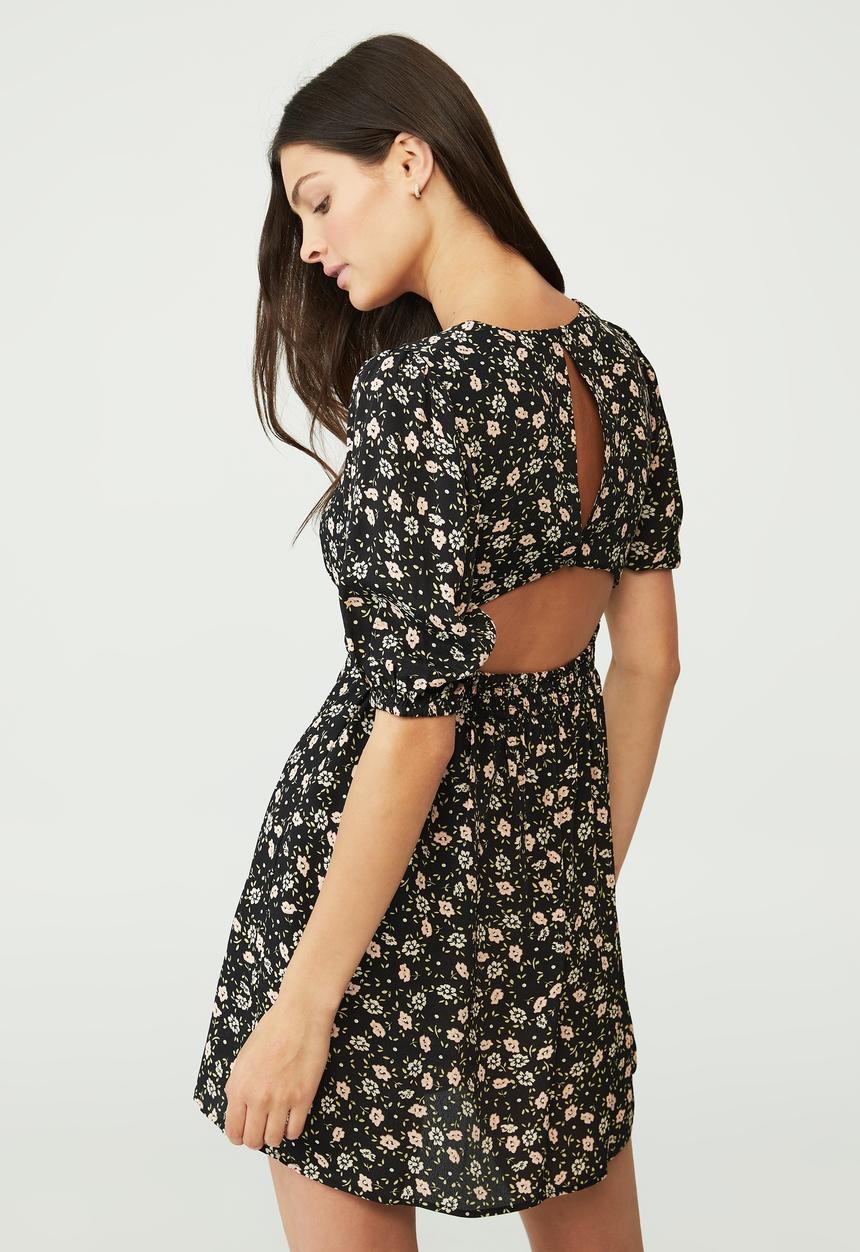 Cotton On - Bella mini dress - mya floral black