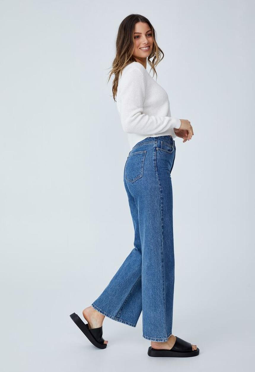 Cotton On - Everyday crop pullover - snow white