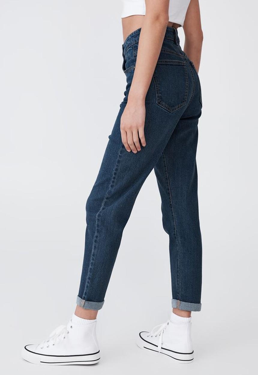 Cotton On - Stretch mom jean - cape blue