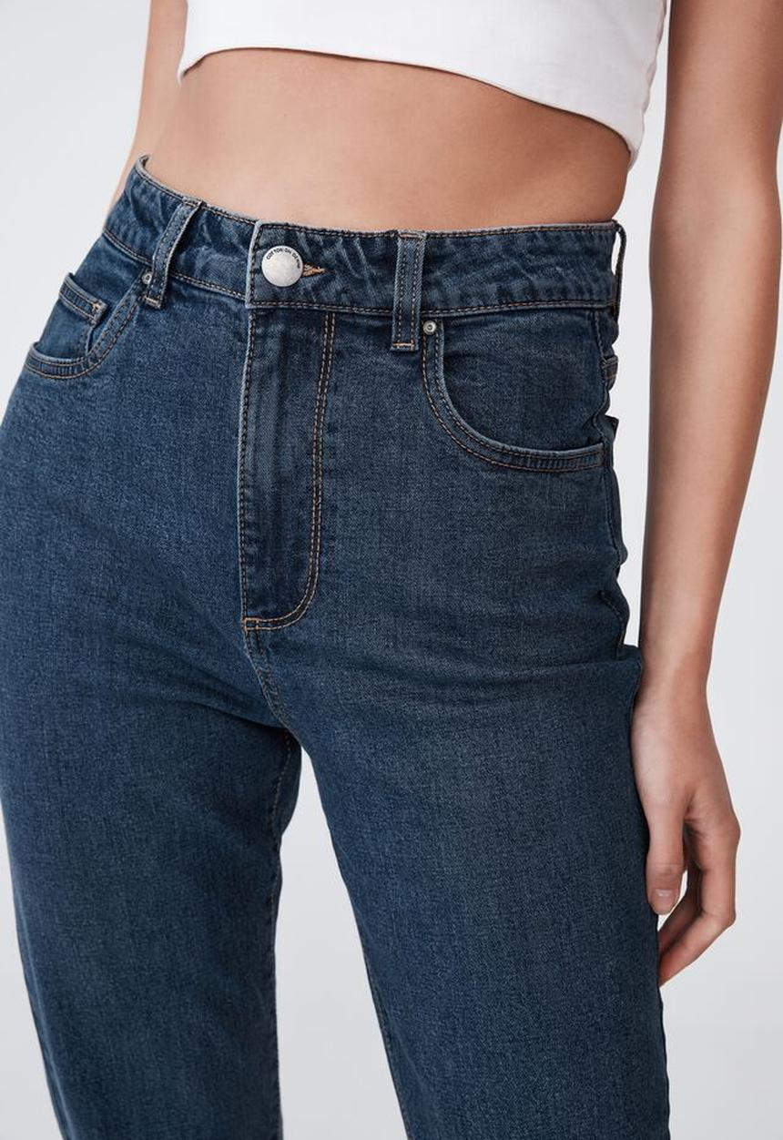 Cotton On - Stretch mom jean - cape blue
