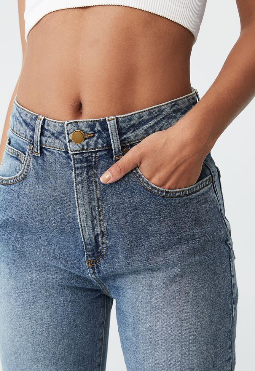 Cotton On - Straight stretch jean - reef blue
