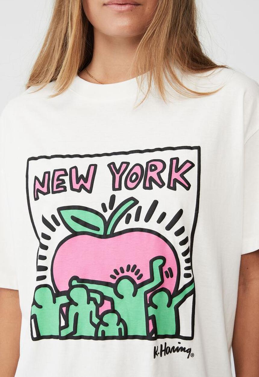 Cotton On - Special edition keith haring tee - lcn kh keith haring new york/vintage white