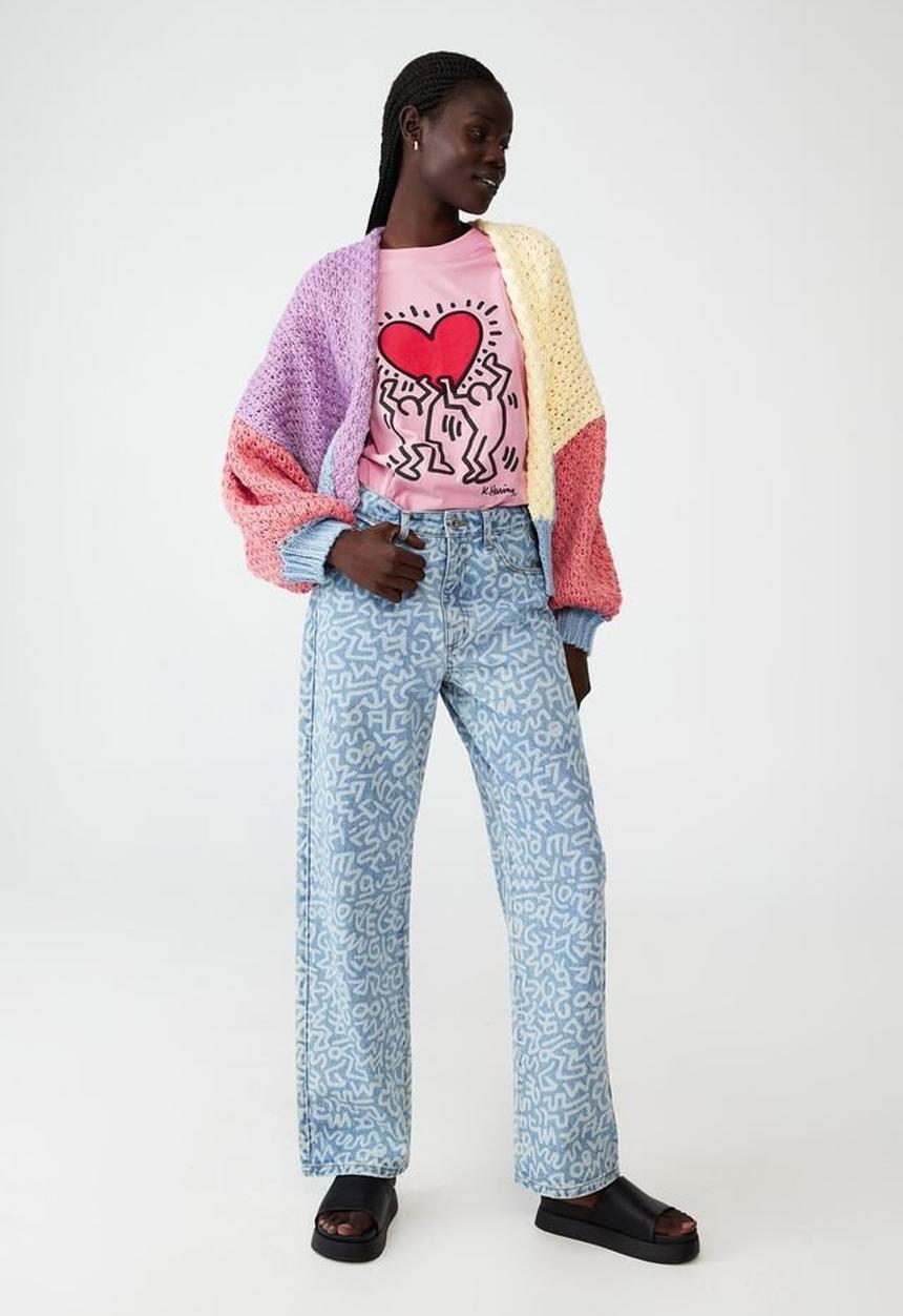 Cotton On - Special edition keith haring tee - lcn kh keith haring heart beat/pink cherry bl