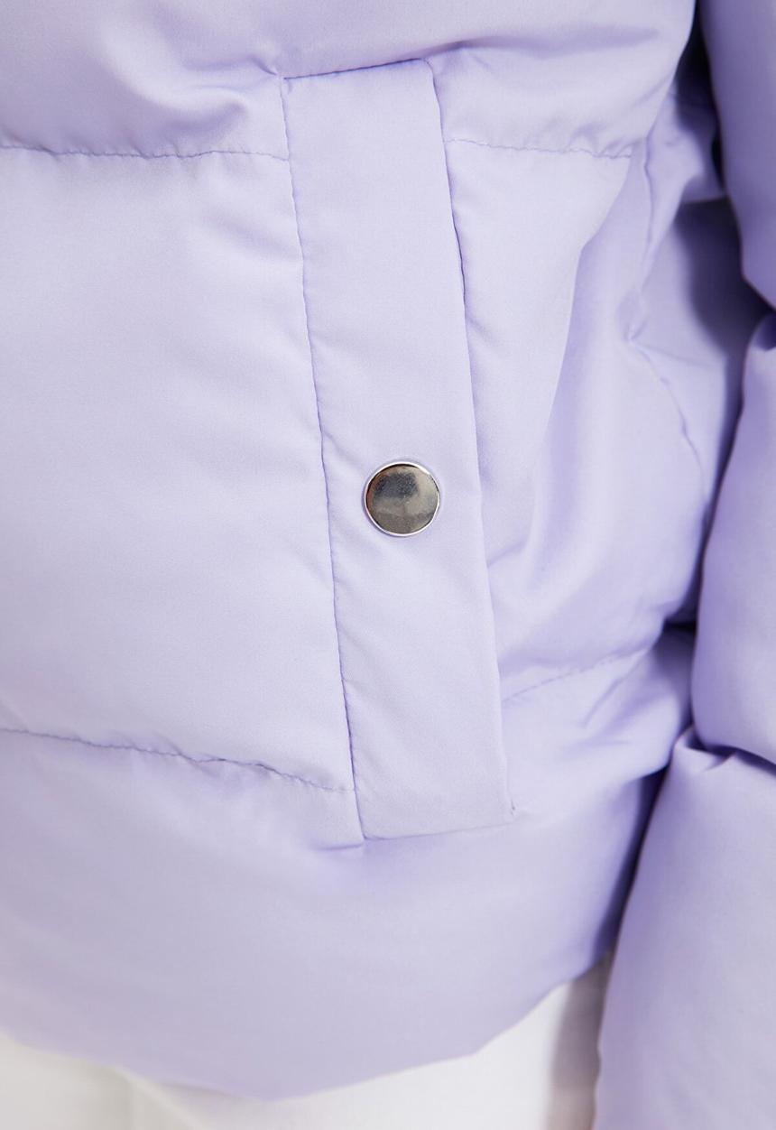 Trendyol - Hooded puff coat - lilac