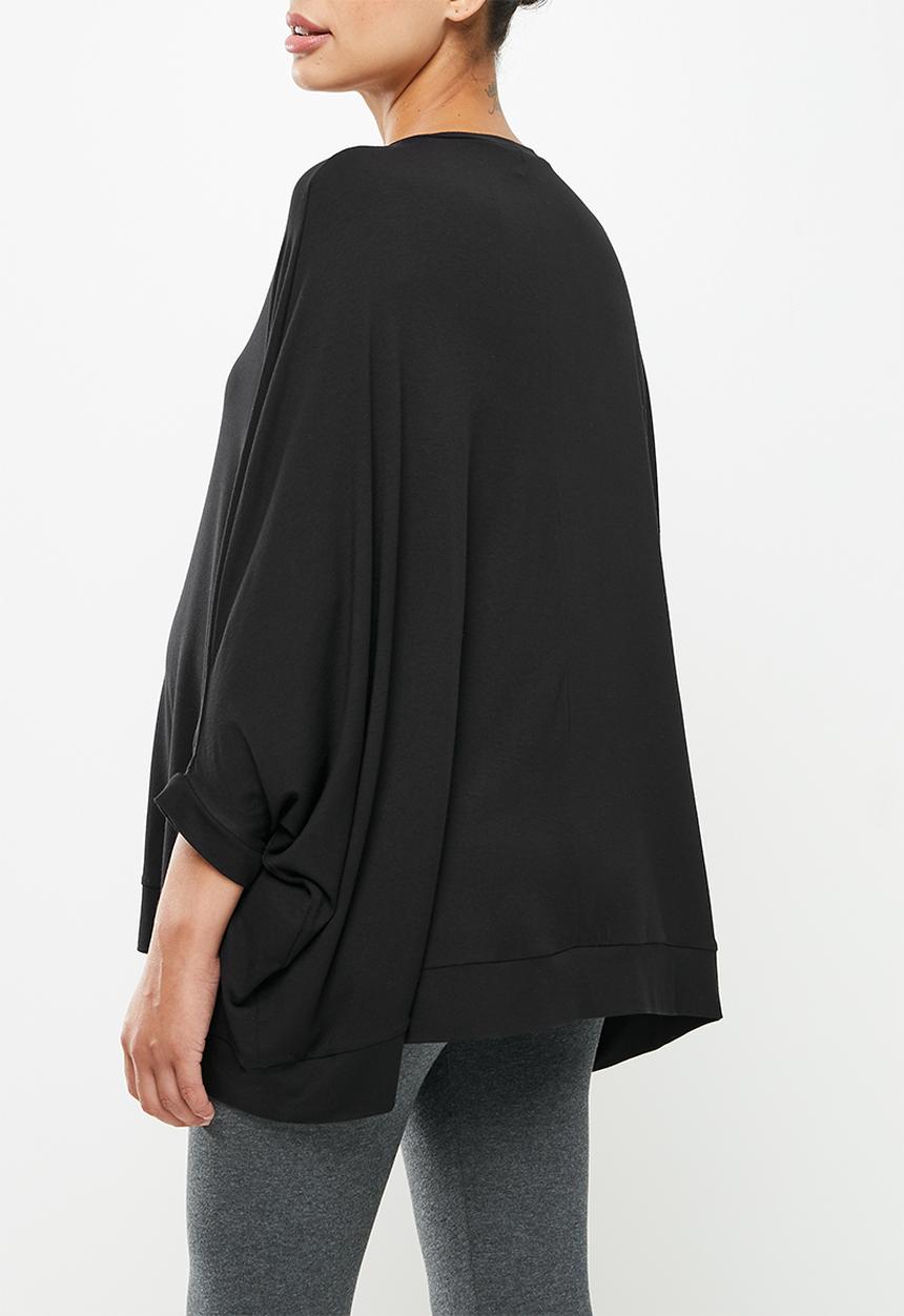 edit Maternity - Maternity cloak  sleeve top - black