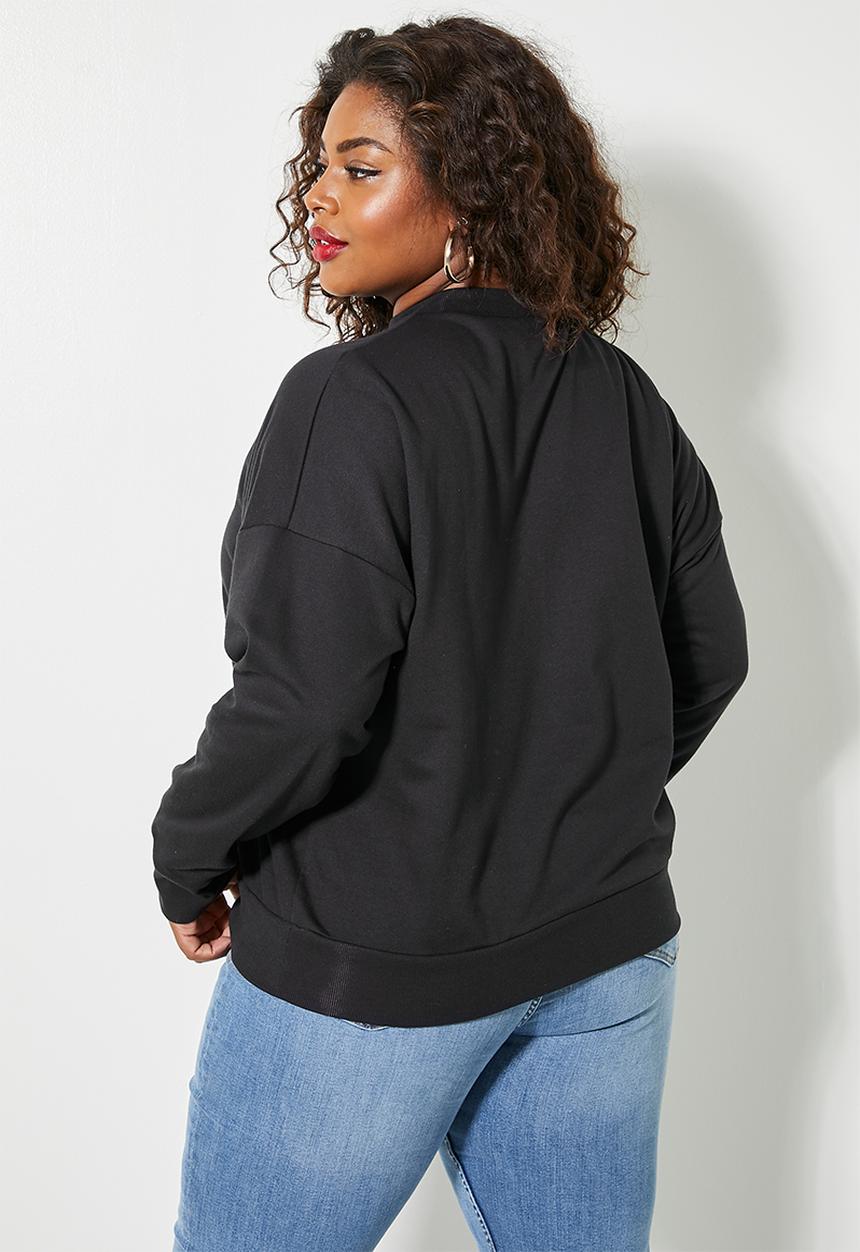 Superbalist - Drum graphic crew sweat - black