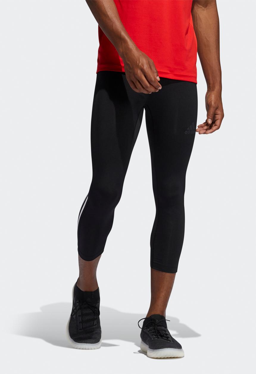 adidas Performance - Techfit 3/4 stripe tights - black