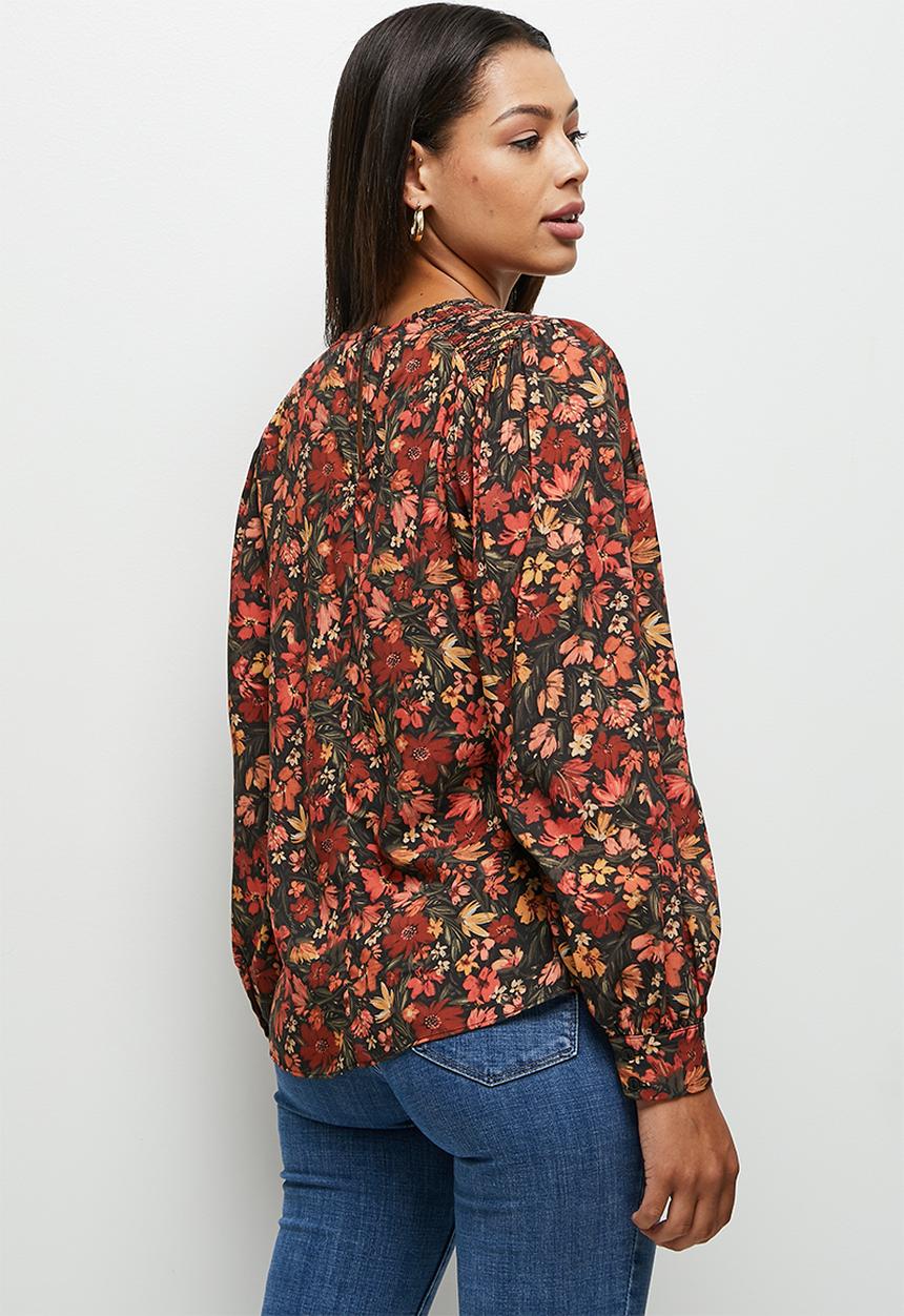 edit - Oversized bellow sleeve blouse - multi 