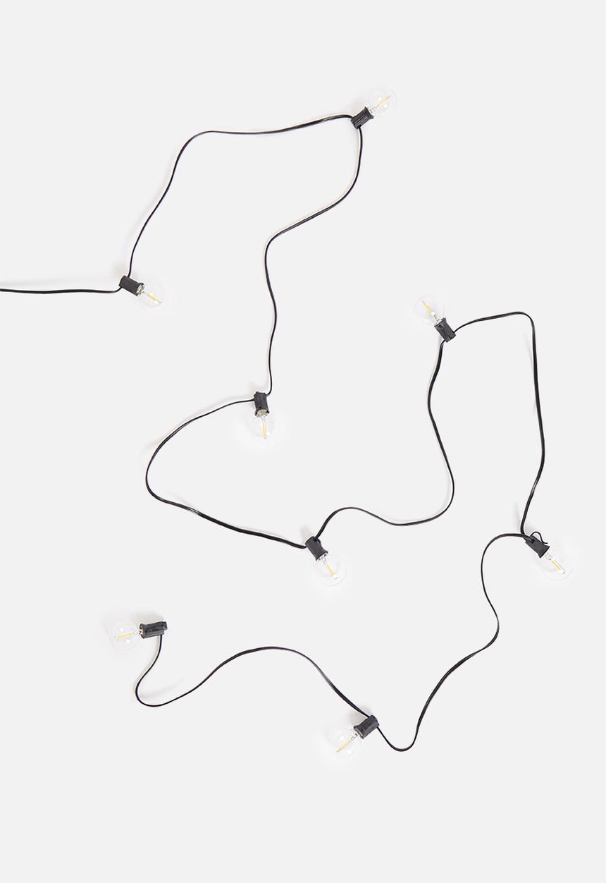 Sixth Floor - Outdoor solar string lights - black