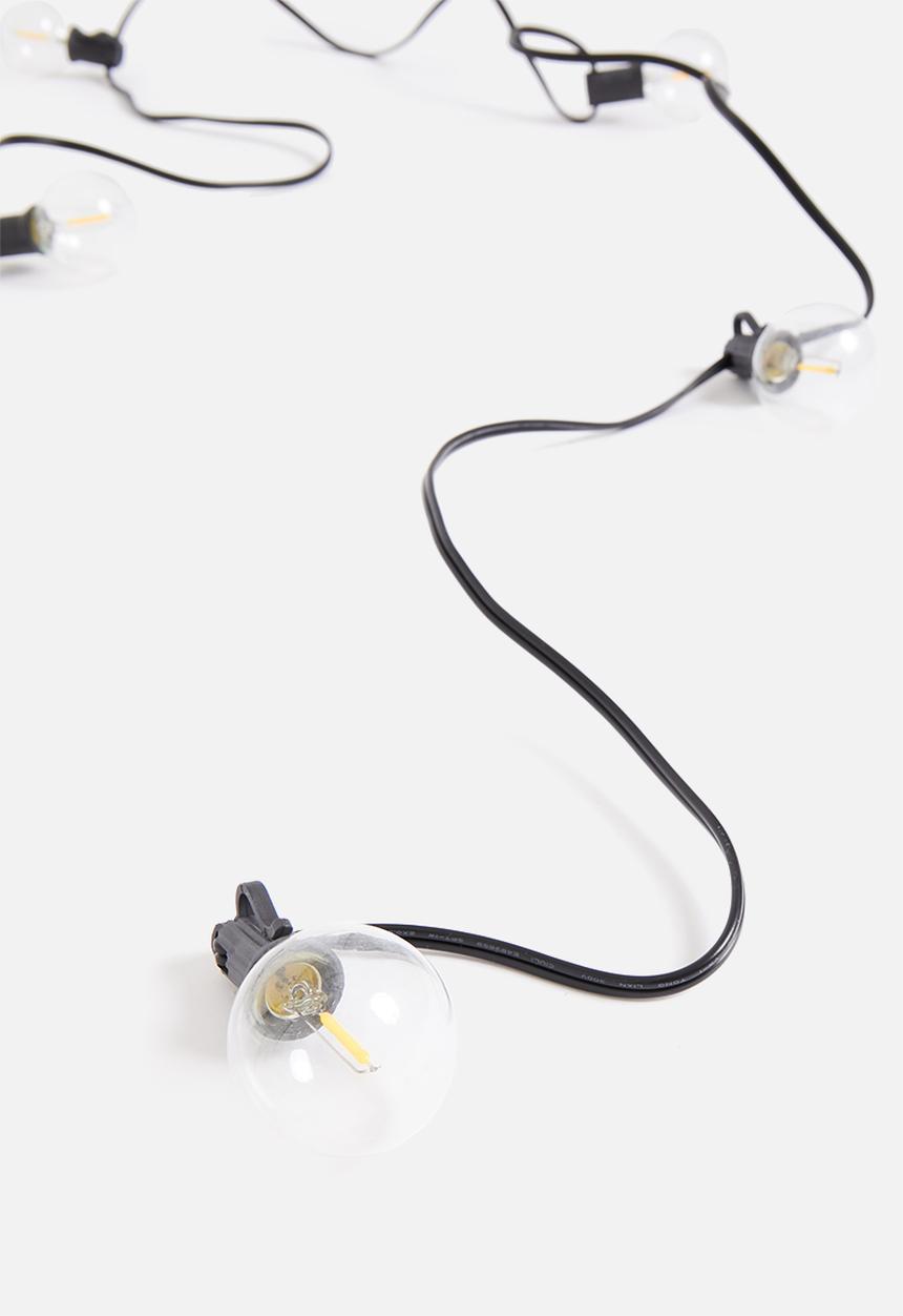 Sixth Floor - Outdoor solar string lights - black