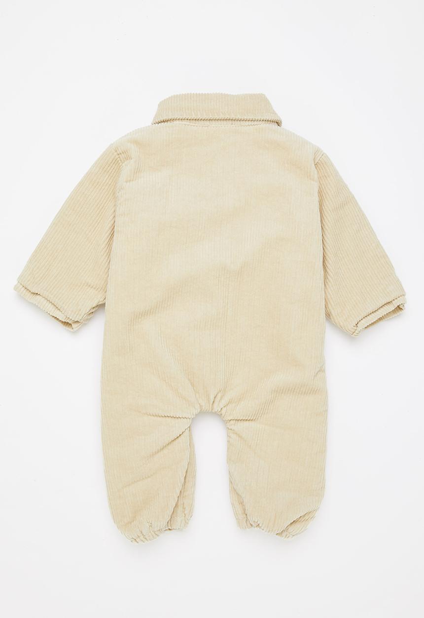 Pop Candy - Baby boys corduroy jumpsuit - stone
