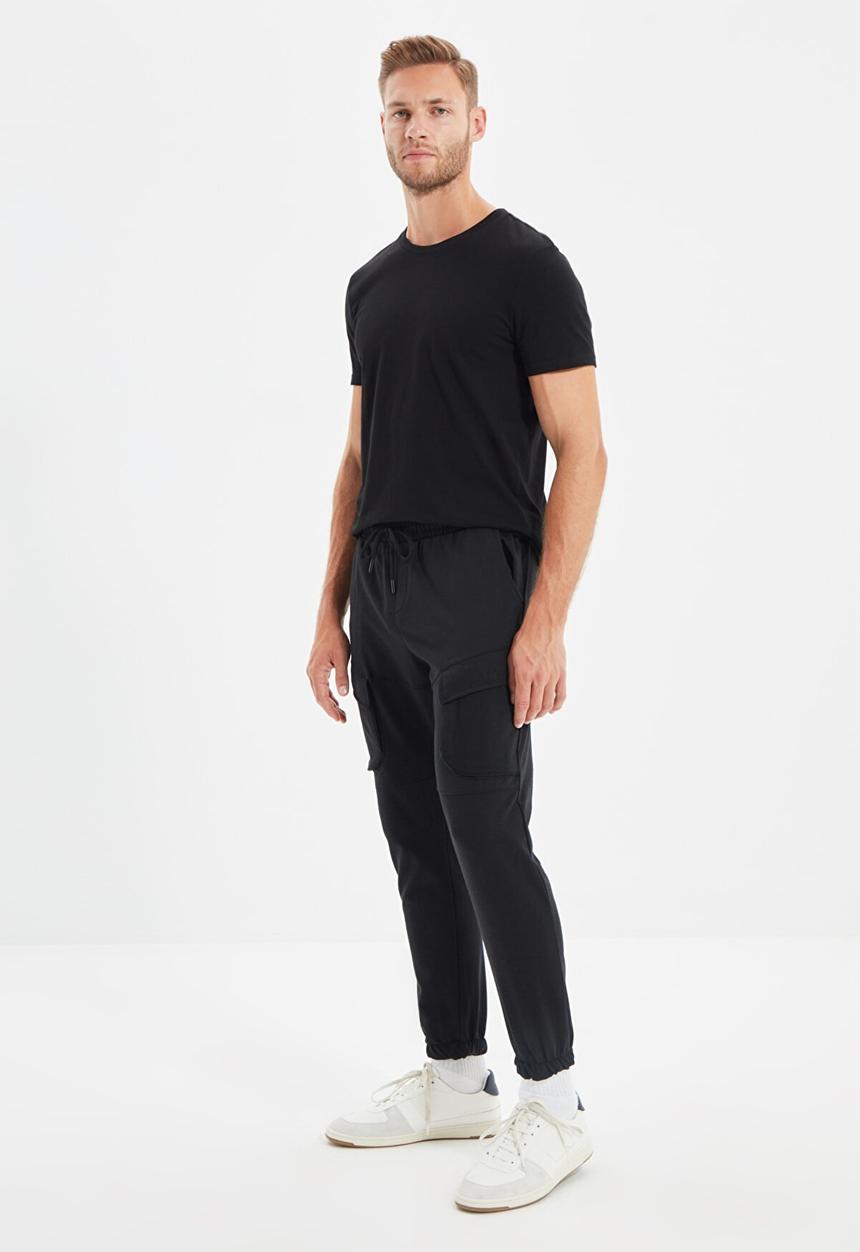 Trendyol - Cuffed cargo jogger - black