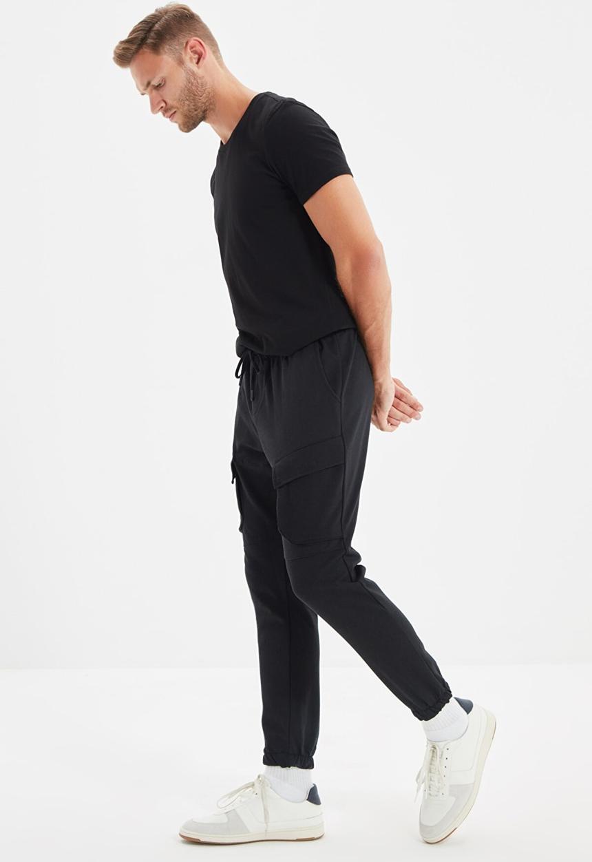 Trendyol - Cuffed cargo jogger - black