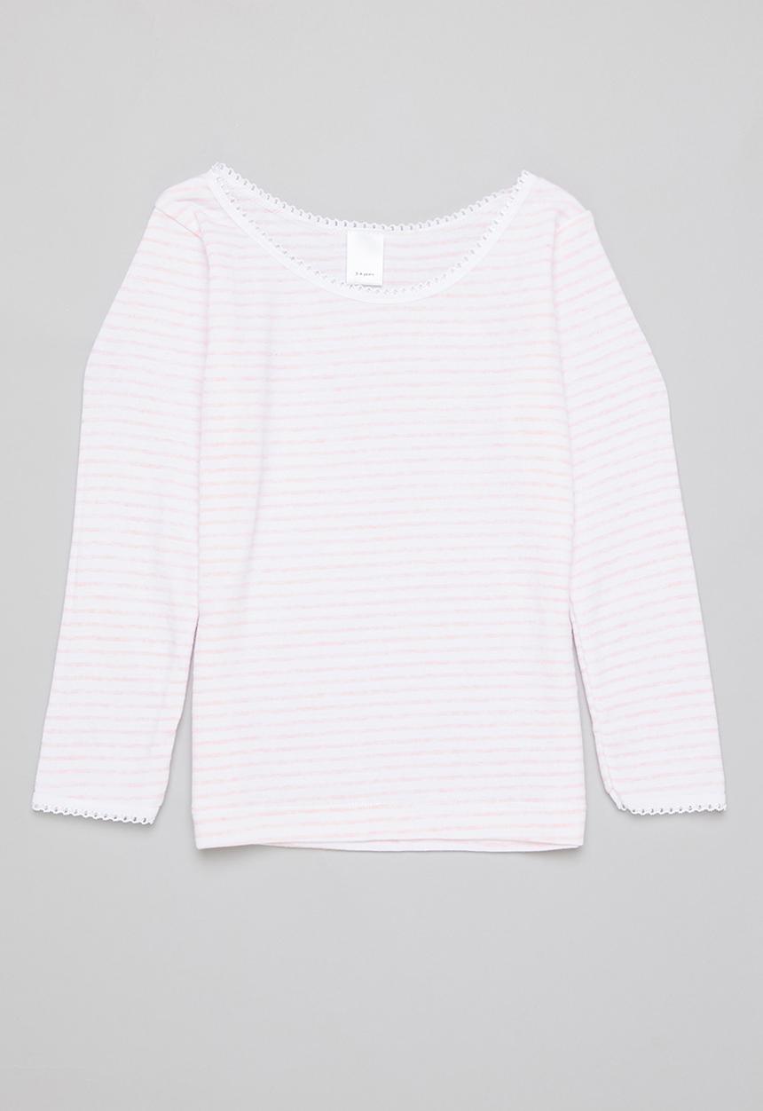 Pop Candy - Girls 2 pack stripe spencer - pink & white 