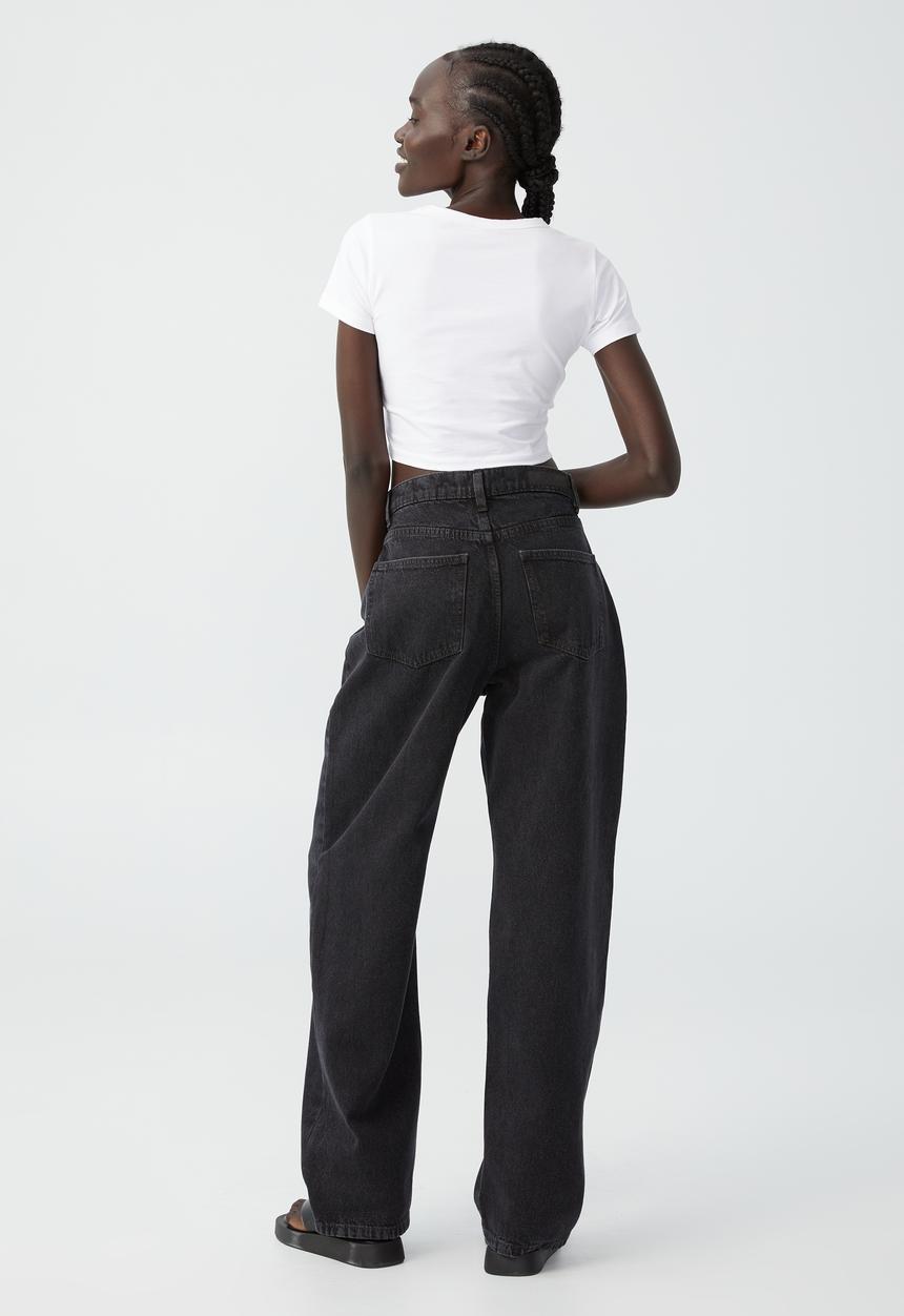 Cotton On - Loose straight jean - graphite black