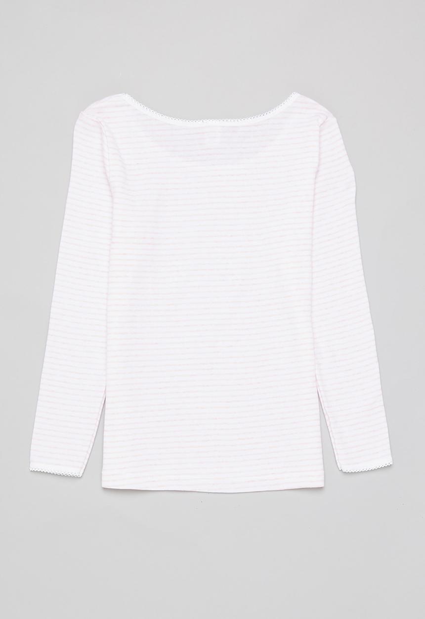 Rebel Republic - Girls 2 pack stripe spencer - pink & white