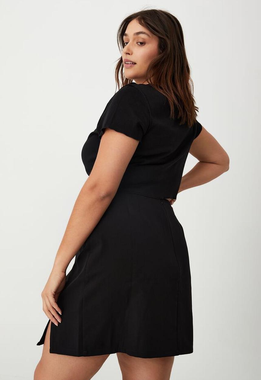 Cotton On - Curve mod mini skirt - black