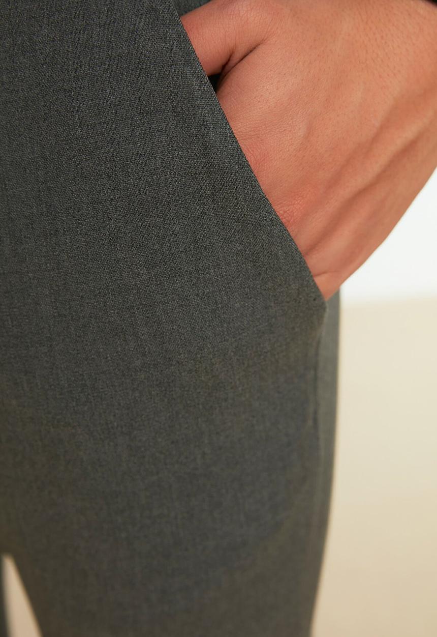 Trendyol - Peter slim fit elasticated waistband trousers - anthracite